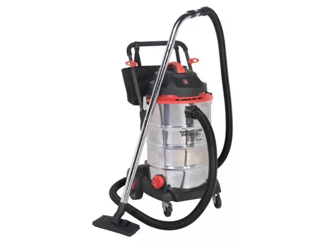 Sealey Vacuum Cleaner Wet & Dry 60 Litres Stainless Drum 1600W/230V PC460