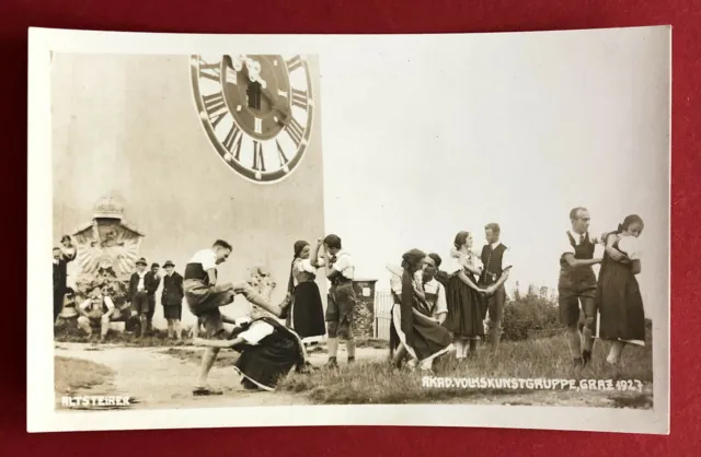 Foto AK GRAZ Steiermark um 1927 Volkskunstgruppe Typen   ( 71716