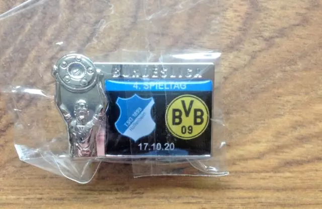 Bundesliga Football Borussia Dortmund BVB vs TSG Hoffenheim  Pin Badge 2020 New