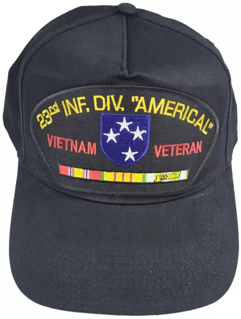 Us Army 23Rd Infantry Division Americal Vietnam Veteran W/ Service Ribbons Hat