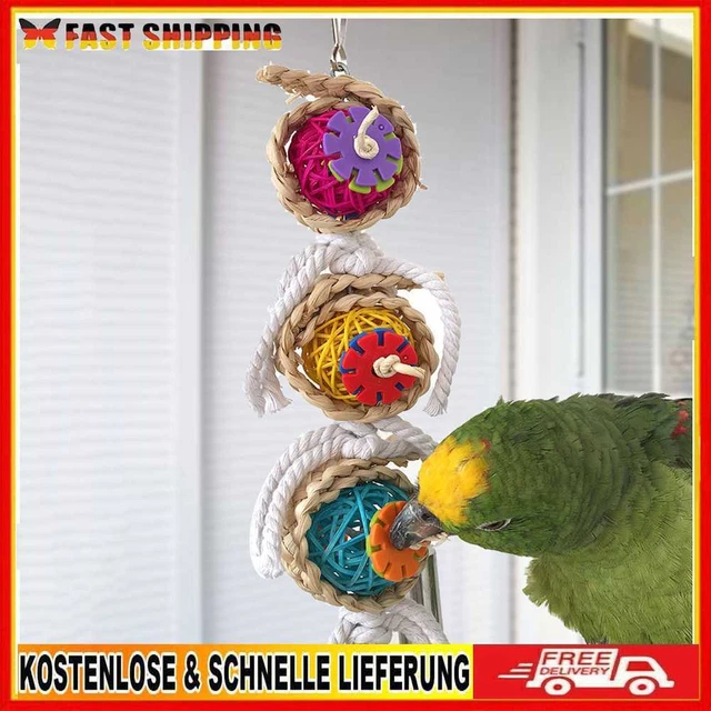 Bird Cage Toys Natural Parrot Bite Teeth Toy Handmade Bird Supplies Accessories