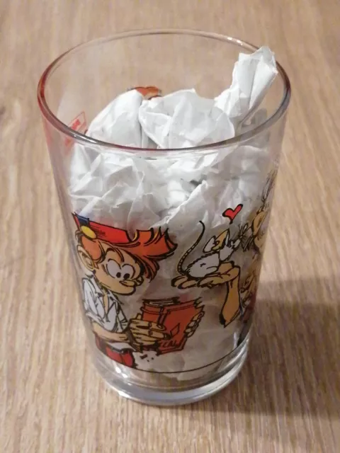 Verre à moutarde vintage Amora Spirou 1994 Dupuis