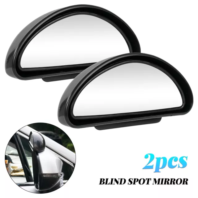 2PC Rear View Blind Spot Mirror Clamp For Safer Driving Towing Reversing Car Van