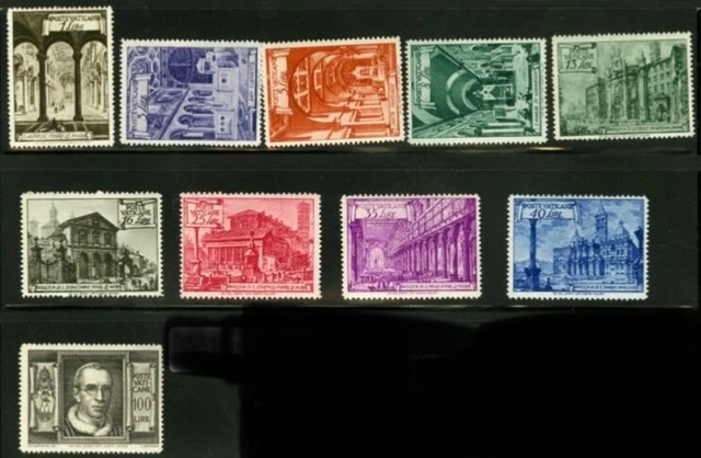 Vatican City #Mi149A-Mi158A MNH CV€60.20 1949 Basilicas [122-131]
