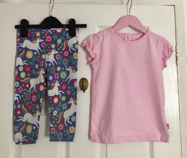 Girls JOJO MAMAN BEBE top & BODEN leggings age 4/5 years