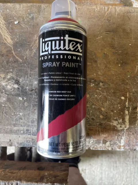 Lata de pintura en aerosol profesional Liquitex rojo cadmio tono medio 400 ml