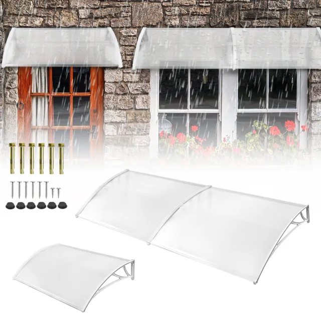 Copertura tetto porta d'ingresso tettoia tettoia a baldacchino bianco tettoia per porta protezione UV finestra DE