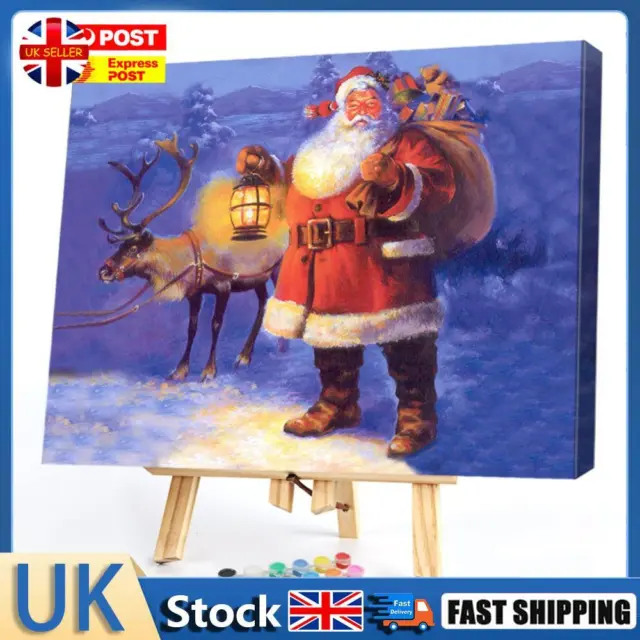 Santa Claus 50x40cm Oil Paint By Numbers Picture DIY Painting(M529) Hot