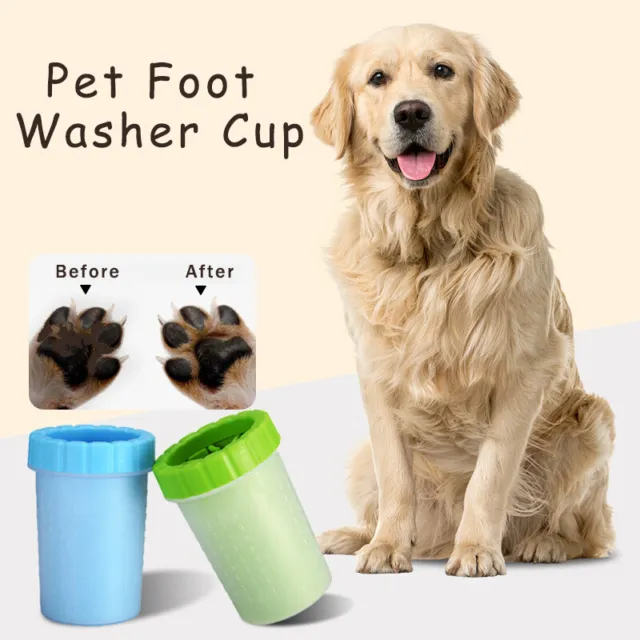 Pet Foot Washer Cup Dog Cat Cleaner Paw Clean Brush Cup Quickly Wash Portable 2