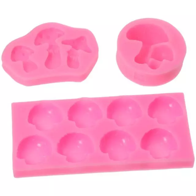 4pcs pink Mushroom Chocolate Molds Silicone mushroom molds  Gummy