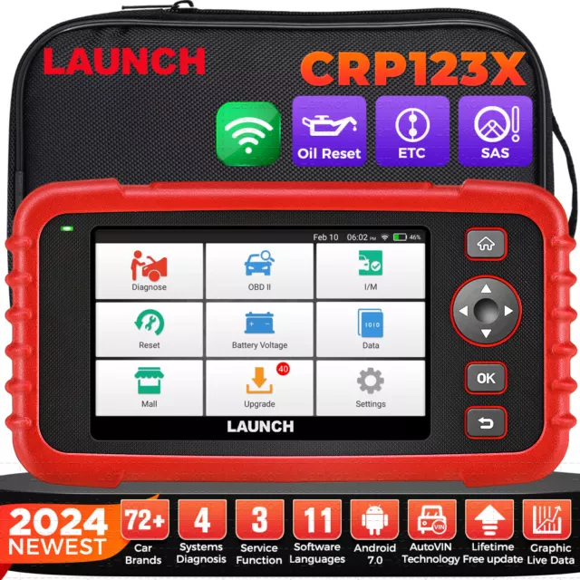 2024 LAUNCH CRP123E CRP123X Outils diagnostics Scanner OBD 4 Systèmes 3 fonction