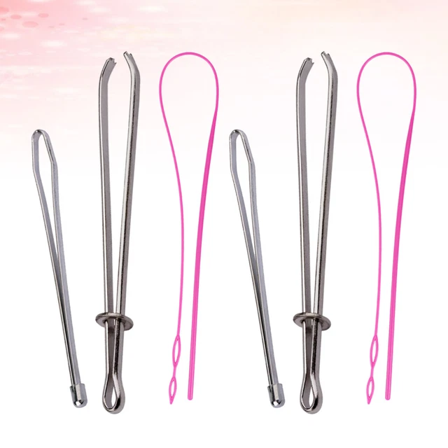 2 Set/6 Pcs Coat Threader Sewing Thread Inserter Metal Drawstring Tool