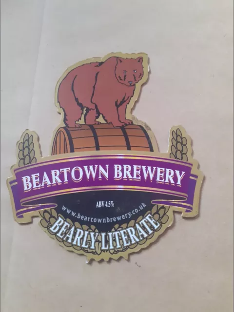 BEARTOWN BREWERY Ale Beer Pump Clip Pub Bar Collectible