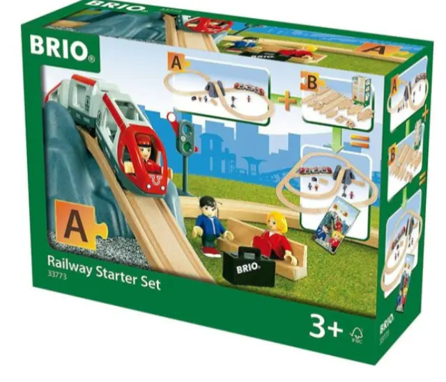 BRIO World Eisenbahn Starter Set A Holzeisenbahn (33773)