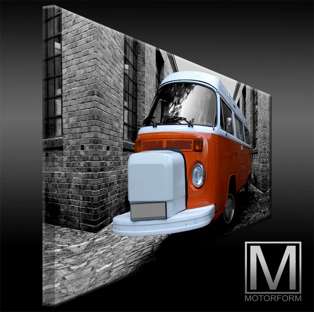 Vw Bus Rear Canvas VW BUS BULLI T2 camper Volkswagen Westphalia real canvas picture canvas ...
