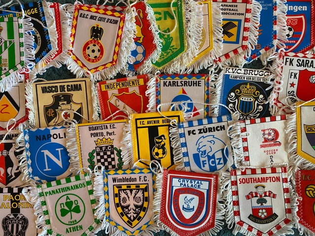 Fanion Vintage Stade Brestois - Pennant Football Ancien, Avant 2000, Collection Foot