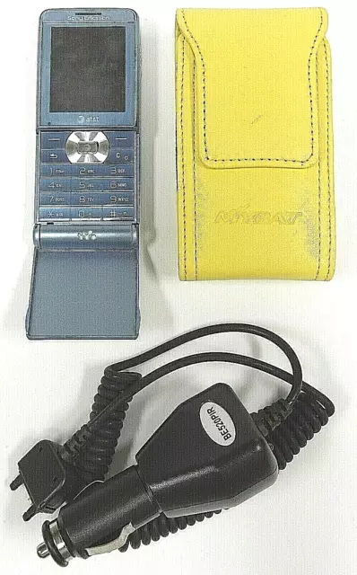 Sony Ericsson Walkman W350a - Ice Blue ( AT&T ) Rare Cellular Phone - Bundled