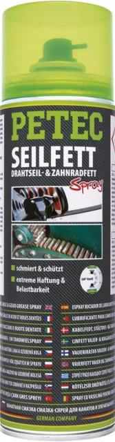 Petec Seilfett Drahtseilfett Zahnradfett la Graisse Gleitfett Spray 500ml