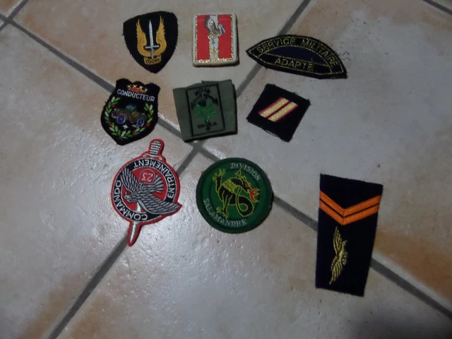Patchs Thermocollants Armée - Lot De 4 - Air Force, étoile, Blason - Dimensions Variées
