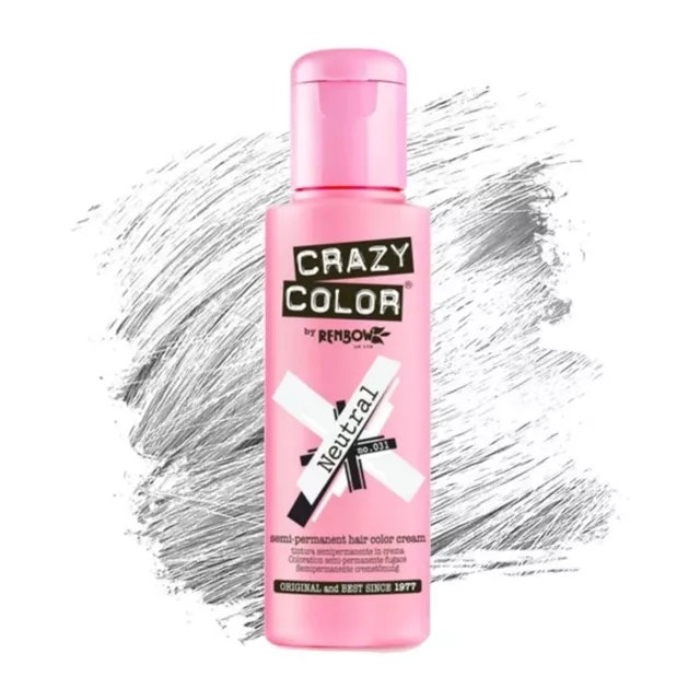 Crazy Color Semi Permanent Hair Dye- Neutral 100ml