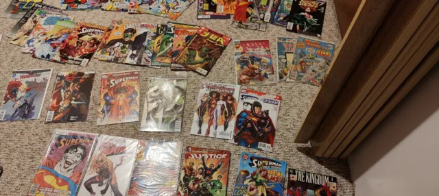 Bulk Comic Books Lot 50 Justice League DC Marvel Bagged And Boarded