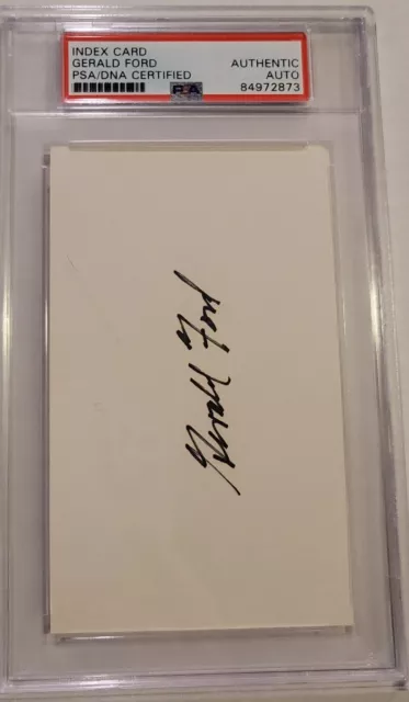 President Gerald Ford signed 3x5 Index Card PSA/DNA Certified Authentic Auto