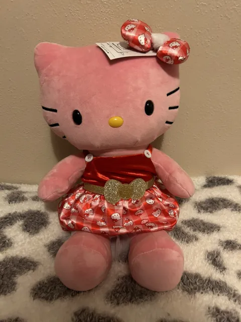 Build A Bear Holly Jolly Hello Kitty NWT With Dress Sanrio Plush Build A Bear