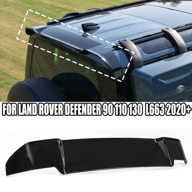 For Land Rover Defender L663 90 110 130 Gloss Black Rear Roof Spoiler Lip 20+ D