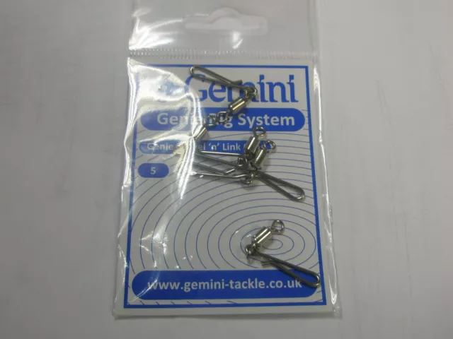 Gemini Genie Giratorio N Clips de Enlace 5pk Aparejo de Pesca Marina