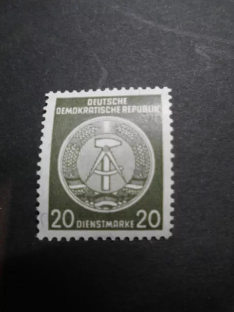 DDR Dienstmarken 1955 ? Zirkel rechts *20 Pf *PF *Einzelmarke #