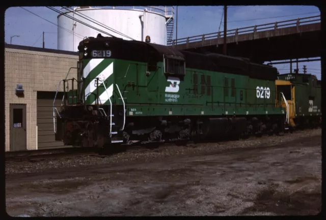 Original Railroad Slide - BN Burlington Northern 6219 Denver CO 3-9-1985