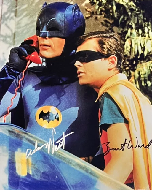 Adam West Burt Ward Signed 8x10 Batman Robin