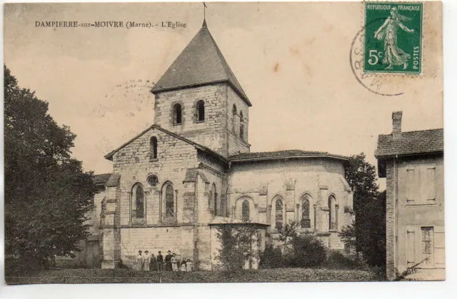 DAMPIERRE SUR MOIVRE - Marne - CPA 51 - l' église
