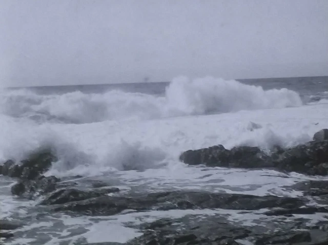 Breakers at Sea Point Near Cape Town South Africa 1913 Magic Lantern Glass Slide
