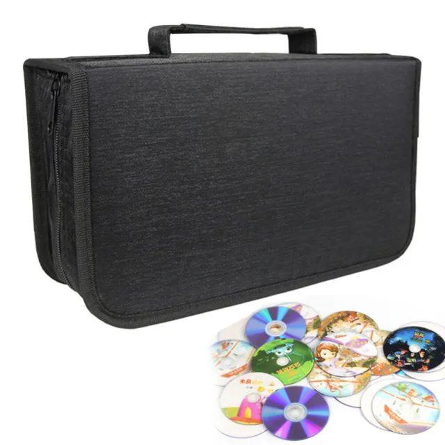 Home CDs Storage Bag Holder Space Saving Car DVD CD Wallet Box Zipper.