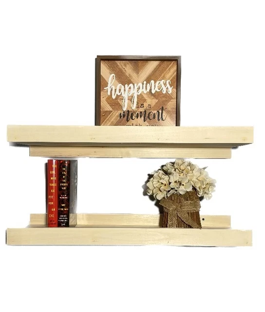 2 - Urban Rustic Reclaimed Wall Mounted Floating Shelf Shelves 24,30,36 U Choose