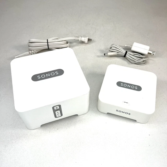 Sonos Connect and Bridge, 1st Generation, White with Power Cables, Tested