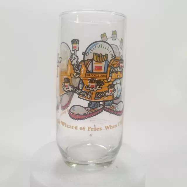 Drinking Glass Vintage 1979 Burger King Collector Series The Wizard Of Fries USA