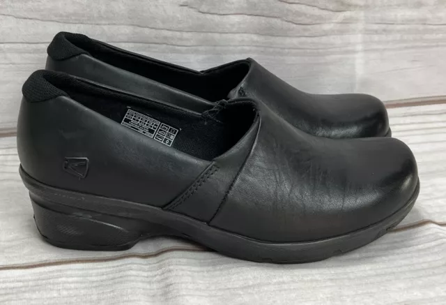 Keen Mora 1013777 Black Leather Slip On Service Work Nursing Shoes Women’s Sz 7