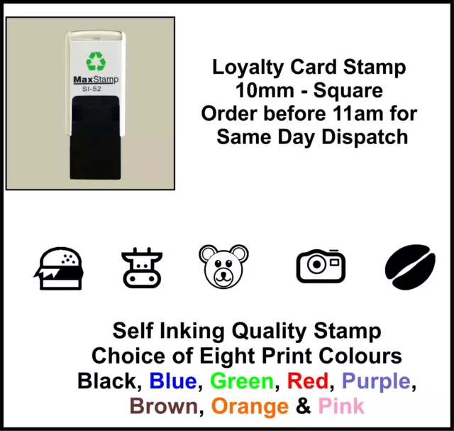 Loyalty Card Stamp Professional Quality Self Inking - FAST DISPATCH