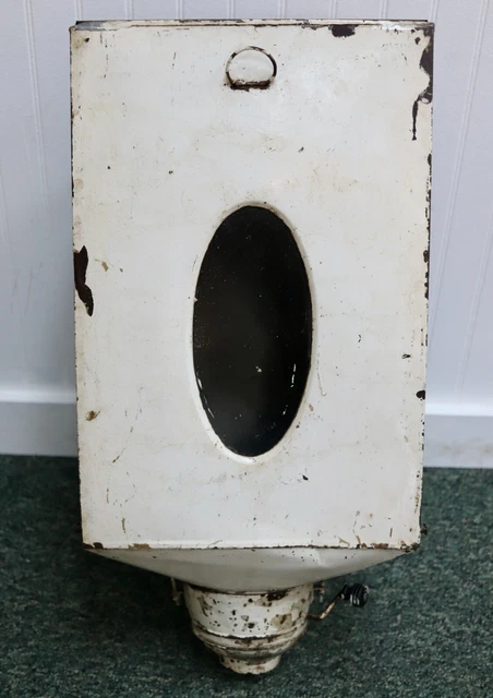 Antique Hoosier Cabinet Flour Bin Sheet Metal Mirrored Primitive Salvaged Part