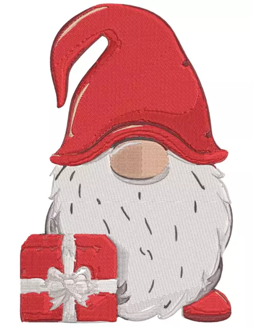 CHRISTMAS GNOME  Embroidery Machine Design Pattern PES JEF HUS DST