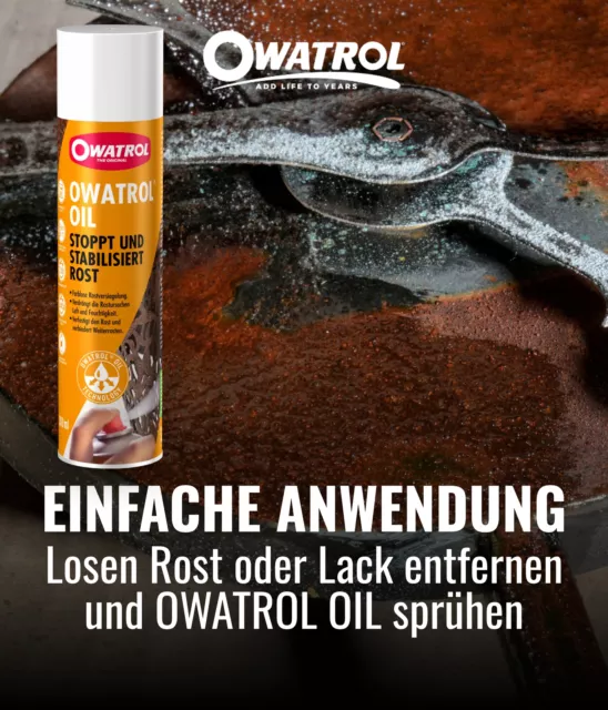 OWATROL Öl OIL Spray - 12 x 300ml Grundierung Rostumwandler Korrosionsschutz 3