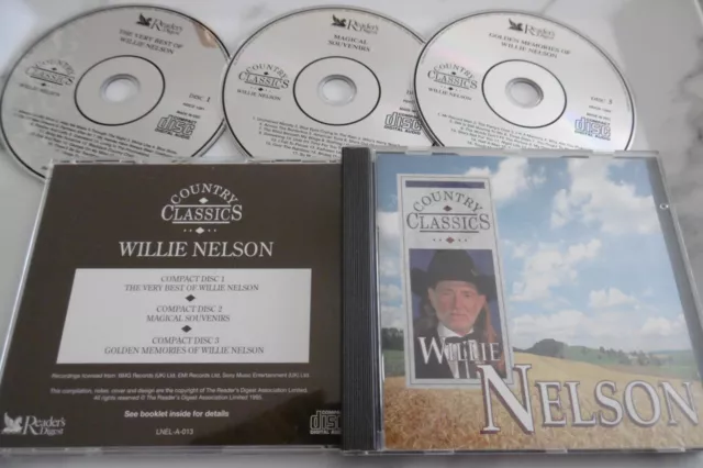 Willie Nelson Readers Digest Country Classics 3 Cd Box 57 Trks Always On My Mind