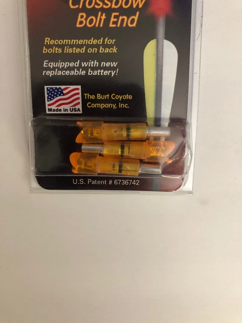 Burt Coyote Lumenok Crossbow Lighted Bolt End-Crescent Nock 3PK-GTMXC3-SHIPN24HR 3