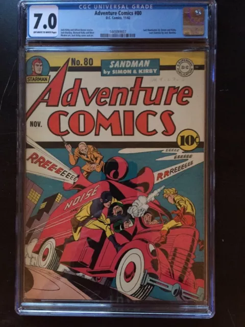 ADVENTURE COMICS #80 CGC FN/VF 7.0; OW-W; Simon & Kirby art! rare!