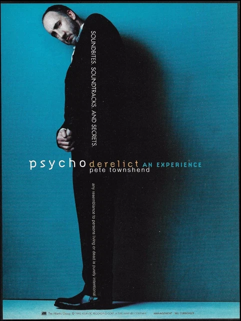 The Who Pete Townshend 1993 Psychoderelict advertisement original 8x11 ad print