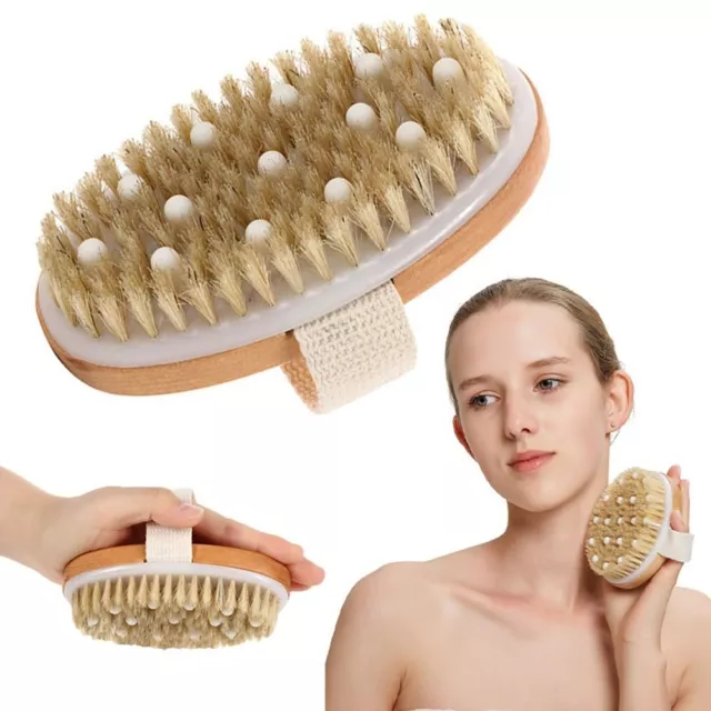 Soft Bristles/Wooden Bristles Body Brush Massage Brush  Men/Women