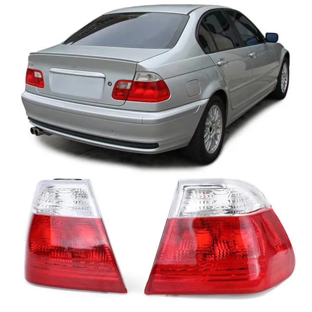 Rot Weisse Rückleuchten Facelift Optik passend für BMW E46 Limousine 98-01