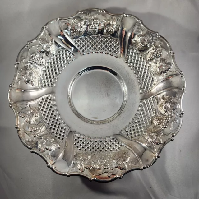 Stunning Vintage Silver Plated  Bowl Made In Italy